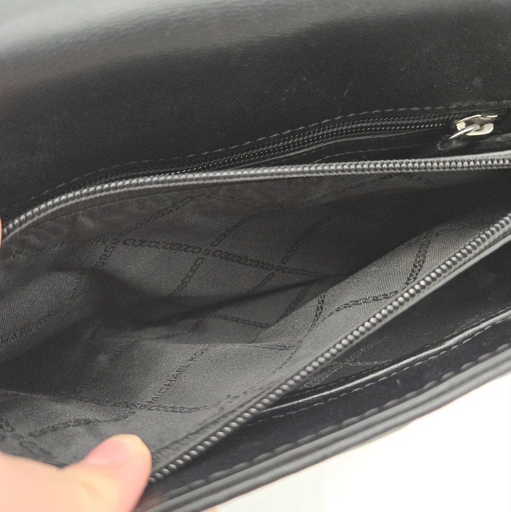 Michael Kors Black and White Quilted Sloan Shoulder Bag